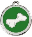 Malá známka pro psa Red Dingo - kost zelená