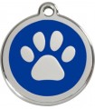 Střední známka pro psa  Red Dingo - tlapka modrá